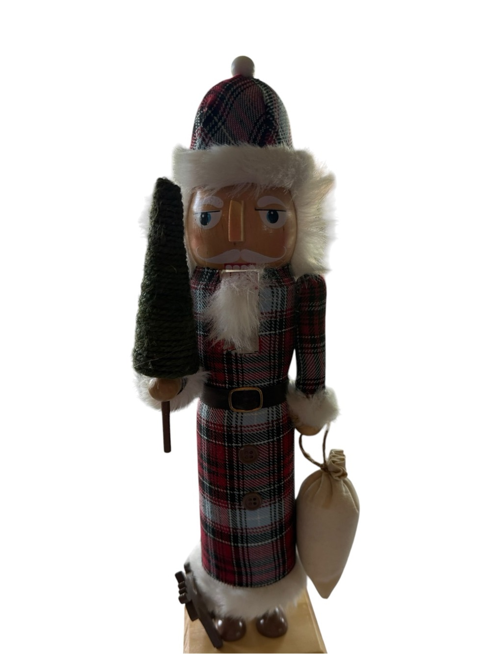 Plaid Christmas Nutcracker Decor